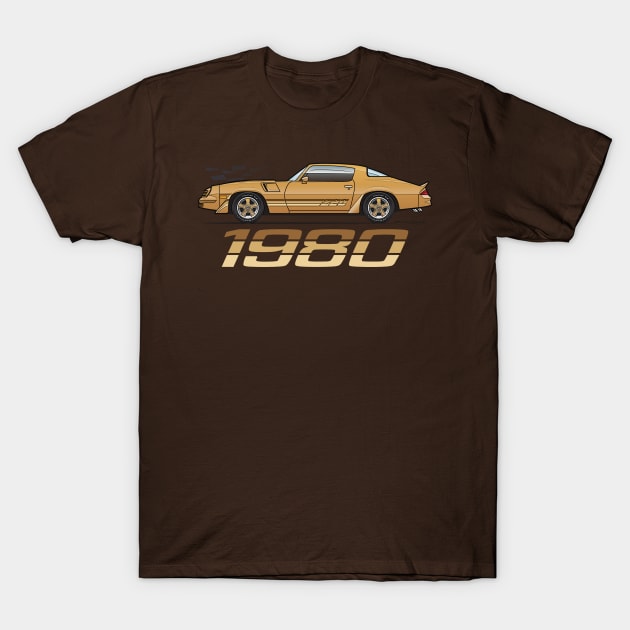 Gold 1980 T-Shirt by JRCustoms44